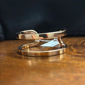 Elegant Rose Gold-Tone Cuff Bracelet